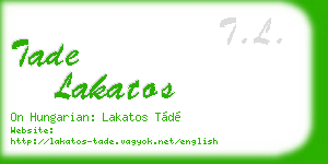 tade lakatos business card
