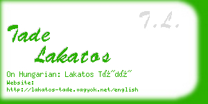 tade lakatos business card